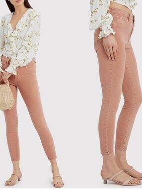 L'AGENCE Margot High-Rise Cropped Skinny Jeans in Terracotta NWOT - 28